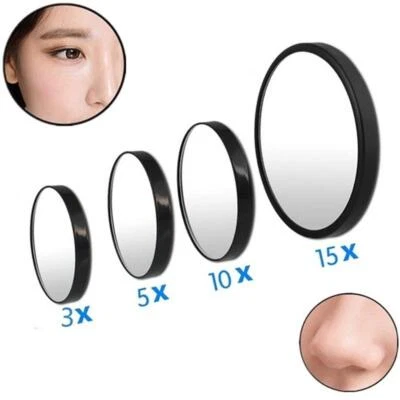 5x/10x/15X Magnifying Make Up Mirror Handheld Eyebrow Tweezing Eye Makeup Pocket - Image 1 of 4