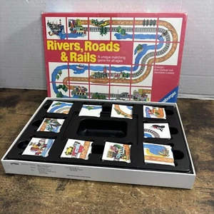 Vintage Rivers, Roads & Rails Matching Game - 1989 Ravensburger - Picture 1 of 12