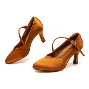 Mujeres Zapatos Modernos Damas Salón Latino Salsa Tango Zapatos de Baile 5.5/7.5cm Tacones - Imagen 1 de 27