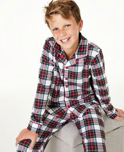Matching Family 270651 Pajamas Kids Stewart Plaid Pajama Set size XS (4-5) - Picture 1 of 1