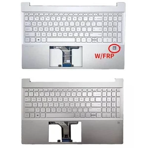 New HP Pavilion 15-EH 15-EG Palmrest w/ FRP Backlit Keyboard M08910-001 Silver - Picture 1 of 12