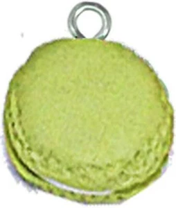 Macaron pâte polymère Ø 15 mm Pistache - Photo 1/1