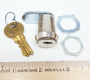 Chicago Cam Lock 1702 Keyed Differently 1 1/16" Length w/ Straight Cam - Picture 1 of 2