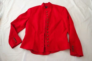 LAUREN Ralph Lauren blazer,JACKET SZ 6 ,linen RED, X - Picture 1 of 11