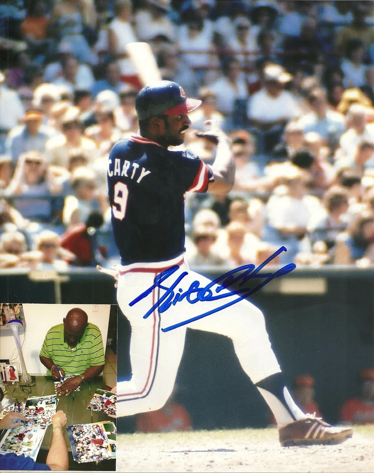FOTO 8x10 firmada autografiada de indios Rico Carty Cleveland con certificado de autenticidad #9 Foto 1 de 1