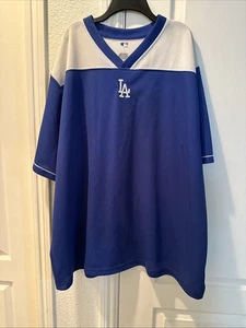 Camicia originale Merchandise La Dodgers bianca blu 3X logo LA ricamato - Foto 1 di 15
