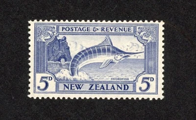 NEW ZEALAND 1935 5d Swordfish MH SG563 - Image 1 of 2