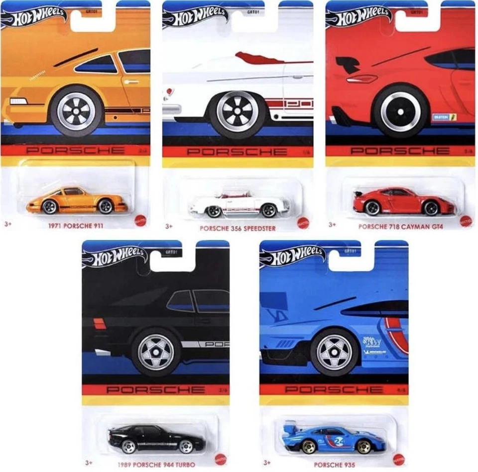 1:64 Hot Wheels 2024 Porsche Celebration Pack 5 Pz. GRT01-979G Porsche 911, 356 - Immagine 1 di 1