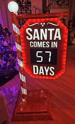 Member's Mark 5' Pre-Lit LED Santa Countdown Calendar - Image 1 of 4