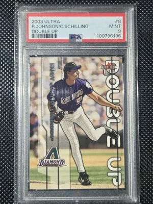 Pop 1 PSA 9 2003 Fleer Ultra Doble Randy Johnson Curt Schilling #8DU HOF Foto 1 de 2