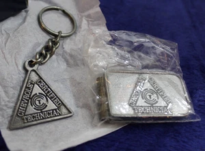 NOS Chevrolet Certified Technician Money Clip & Key Ring Chain Accessory In Box - Picture 1 of 10