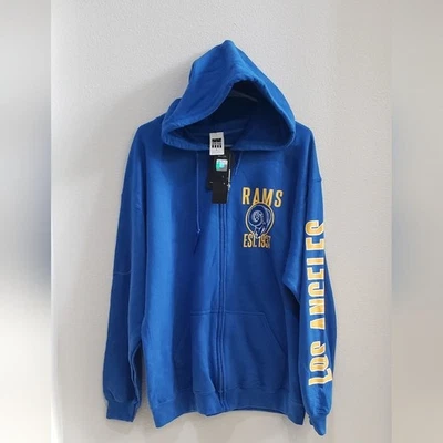 Los Angeles Rams Sudadera con Capucha Cremallera Talla Grande Nueva Con Etiquetas Foto 1 de 4
