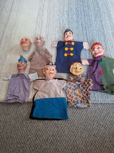 Vintage Punch And Judy Puppets Rubber, Hard Plastic Possibly Bisque? One With... - Picture 1 of 22