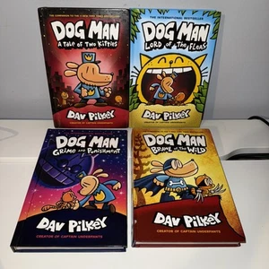 Lot of 4 Dog Man Books by Dav Pilkey Hardcover Set Books  - Bild 1 von 3