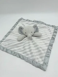 Cloud Island Elephant Blanket Lovey Plush Gray White Striped Target Nursery Toy - Picture 1 of 7