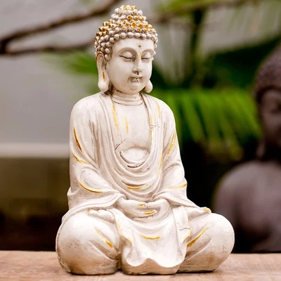 11.4 Meditating Zen Buddha Statue Figurine Sculpture - Indoor/Outdoor Decor f... - Image 1 of 4