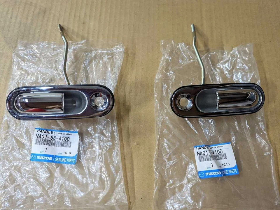 Manija de puerta exterior izquierda derecha cromada Mazda Miata MX-5 Roadster NA JP genuino Foto 1 de 2