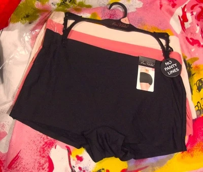 3 NOVAS CALCINHAS SHORTS PRIMA VALENTINA 8M40011 BK/RS SEM LINHAS DE CALCINHA MF BOYSHORT L - Imagem 1 de 2