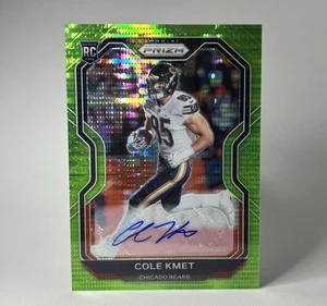 2020 Panini Prizm Cole Kmet Rookie Auto Neon Green Pulsar #305 RC AUTO Bears NM+ - Bild 1 von 11