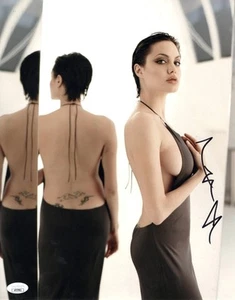Angelina Jolie Signed Autographed 11X14 Photo Sexy Mirror Tattoos JSA AY37902 - Picture 1 of 2