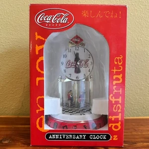 Coca-Cola Anniversary Clock Rotating Retro Diner - Picture 1 of 7