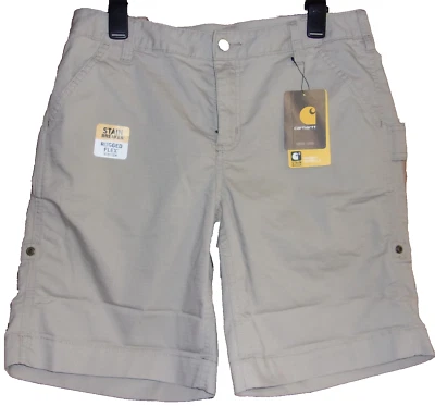 Carhartt женщин работы "Smithville" желтовато-коричневый шорты оригинальный крой размер: 12 новый с Ярлыками $40 - Изображение 1 из 3