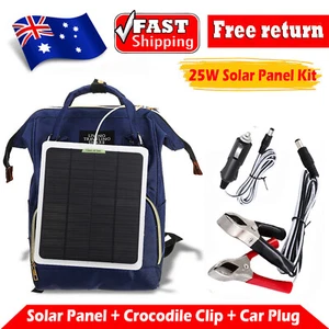 12V 25W Solar Panel Kits RV Car Caravan Boat Battery Trickle Charger Maintainer - Picture 1 of 13
