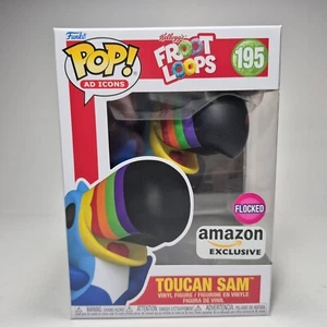 Funko POP! Iconos publicitarios Froot Loops TOUCAN SAM 195 flocado exclusivo de Amazon - Imagen 1 de 6