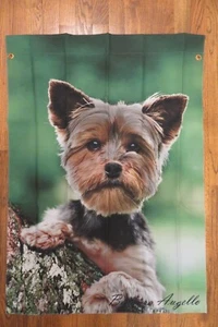 Yorkie, Yorkshire Terrier razza di cane, taglio cucciolo, bandiera decorativa CASA 28" x 40" - Foto 1 di 2