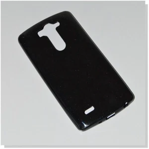 Custodia Silicone Back Case Fluo Cover Gel Glitter Ultra Sottile Lg G3 S Nera - Foto 1 di 4