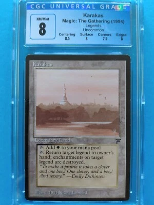 ☀️🌾Karakas🌾☀️ Legends 1994 MTG | NM++/Mint CGC 8! - Image 1 of 2