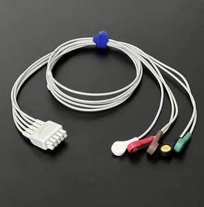 GE Healthcare Vivid 7 Leadwires 5 Leads Snap ECG Cable - Same Day Shipping - Picture 1 of 4