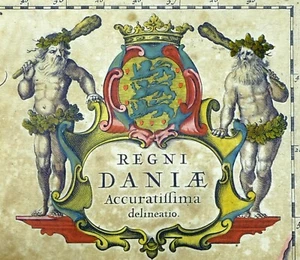 1641 - Mapa Original de Janssonius - Dinamarca - Coloreado a mano - Imagen 1 de 4