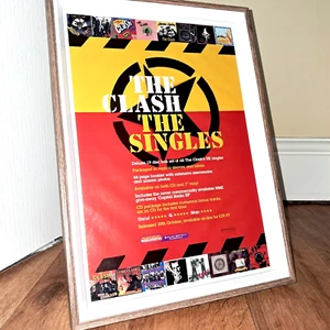 THE CLASH The Singles Original Vintage magazine promo advert framed Punk Rock - Imagen 1 de 11