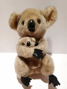 H3 Dakin 11" Koala Plush Vintage 1978 with Baby Nature Babies - Picture 1 of 6