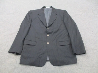 Ungaro Blazer Mens 42 R Black Striped 100% Wool 3 Button Jacket Coat - Image 1 of 4