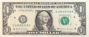 $1 Dollar Bill 19455318 birthday anniversary May 3 or March 5, 1945 - Picture 1 of 3