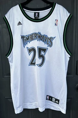 Camiseta deportiva vintage auténtica Adidas NBA Minnesota Timberwolves Al Jefferson grande Foto 1 de 4
