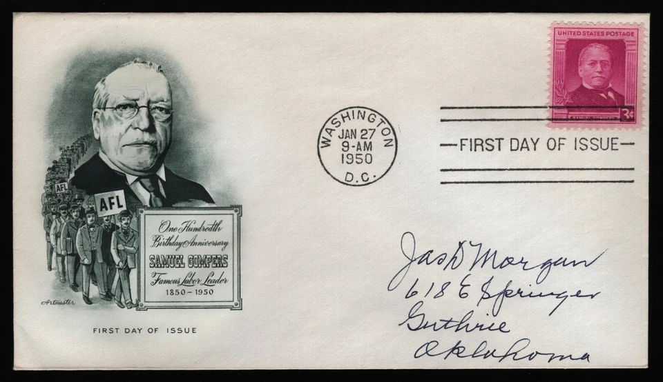 #988 3c Samuel Gompers, Artmaster FDC **ANY 5=FREE SHIPPING** - Image 1 of 1