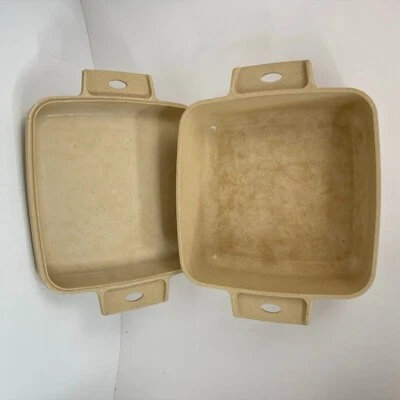 LittonWare Microwave Cookware 1.5 Qt Casserole Square Dish 39272 Lid 39271 Vtg - Image 1 of 4