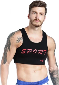 Men'S Neoprene Brace Vest Chest Support Strap Protective Gear Fitness Sports ... - Picture 1 of 2