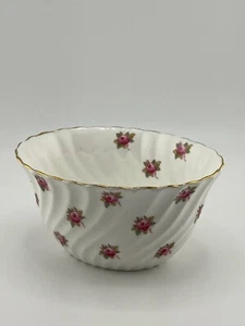 Vintage Aynsley England Bone China Bowl Rosas Rosas Remolino Borde Dorado Floral - Imagen 1 de 12