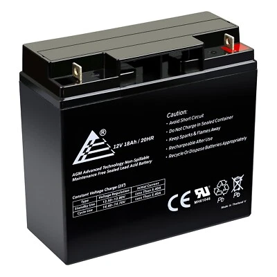 12V 18AH SLA Replacement Battery for Powerland 10000 WATT Generator - Image 1 of 4