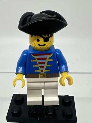 Lego Pirata Vintage Minifiguras 1993 6286 Chaqueta Azul Triángulo Sombrero pi006 Foto 1 de 4