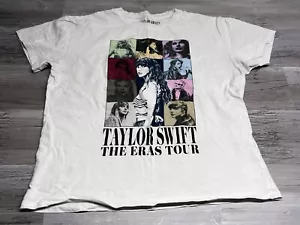 Taylor Swift Eras Tour T-Shirt 2023 Double Sided White Adult Size L Pop Concert - Picture 1 of 7