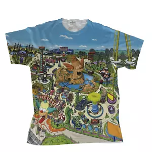 Universal Studios Vintage Krustyland All Over Front Print The Simpsons Size M - Picture 1 of 11
