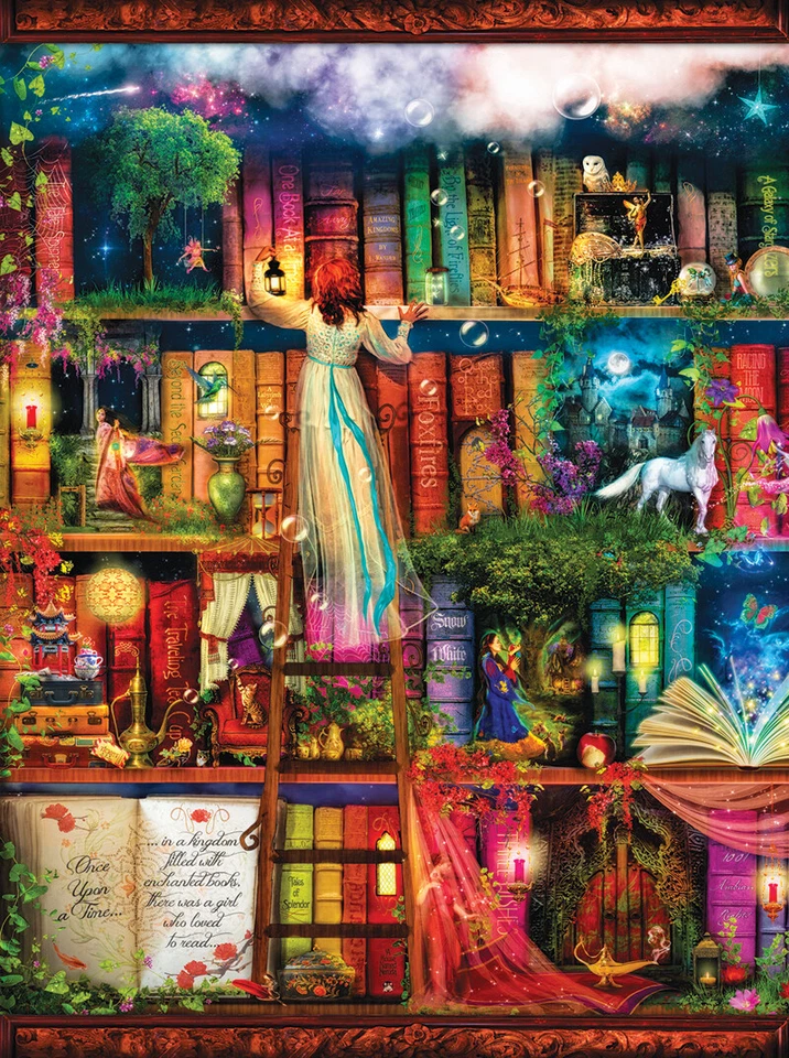 SunsOut Treasure Hunt Bookshelf 1000 Piece Jigsaw Puzzle By Aimee Stewart - Image 1 of 1