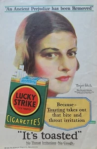 Lucky Strike, Marjorie Oelrichs Vintage 1929 Zeitschriftenanzeige - Bild 1 von 1
