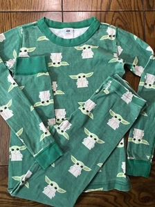 Hanna Andersson Star Wars Baby Yoda Green Long Johns Pajama Set 140 ( 10 ) - Picture 1 of 3