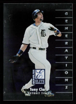 1998 Donruss Elite Tony Clark #144 Detroit Tigers Baseball Card - Image 1 of 2